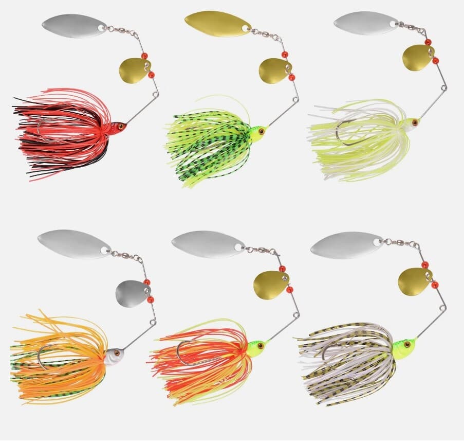 Bass Fishing Lures Spinner Baits Hard Metal Spinnerbait Buzzbait Swimbait Jigs - Image 1