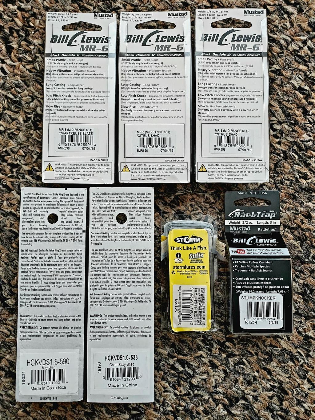 Bill Lewis MR-6 & Rat-L-Trap Strike King KVD Storm Wiggle Wart Fishing Lures Lot - Image 4