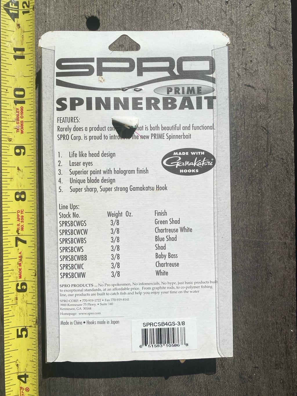 TUFF FIND VINTAGE SPRO 4 BLADE SPINNERBAIT FISHING LURES Discontinued NOS 3/8 OZ - Image 2