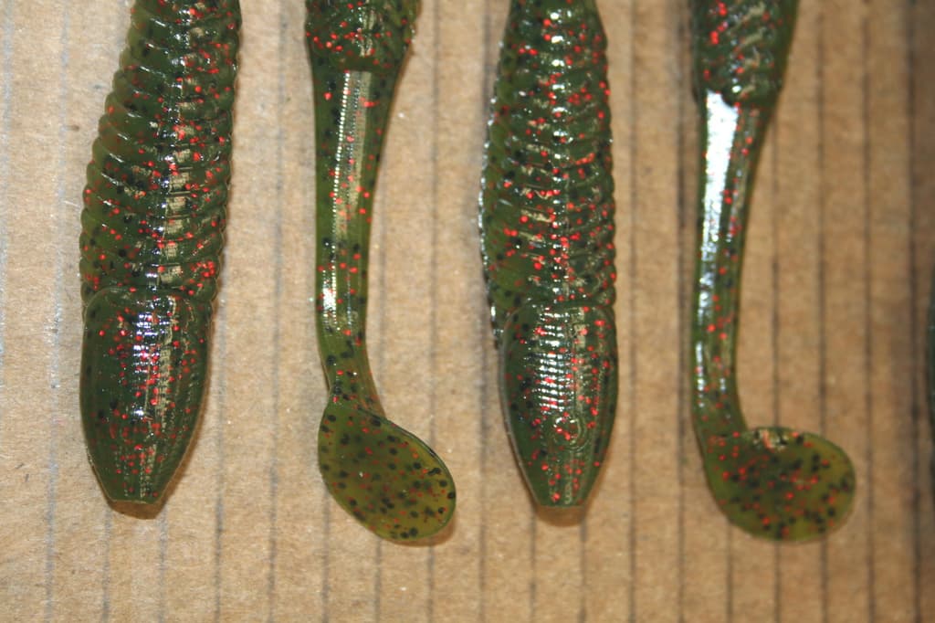 5" Swim Minnow Watermelon Red Paddle Tail Swimbait Trailer for A Rig 50 pack bag - Image 5
