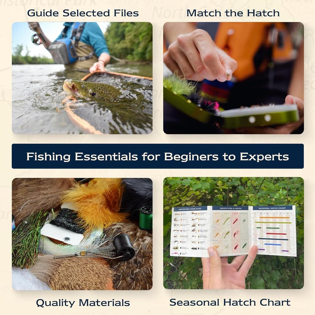 Fly Fishing Flies - Fly Fishing Accessories - Fishing Kit, Trout Lures, - Image 4