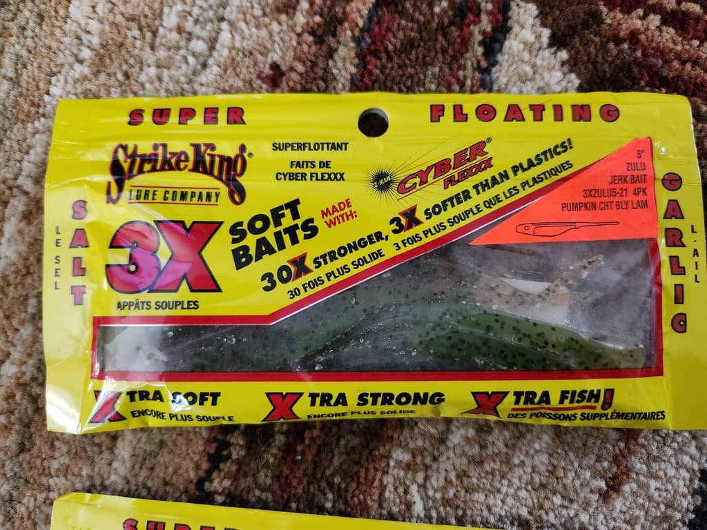 Strike King 3X 5" Zulu Jerk Bait Super Floating Softbait Salt Garlic - Lot of 11 - Image 4