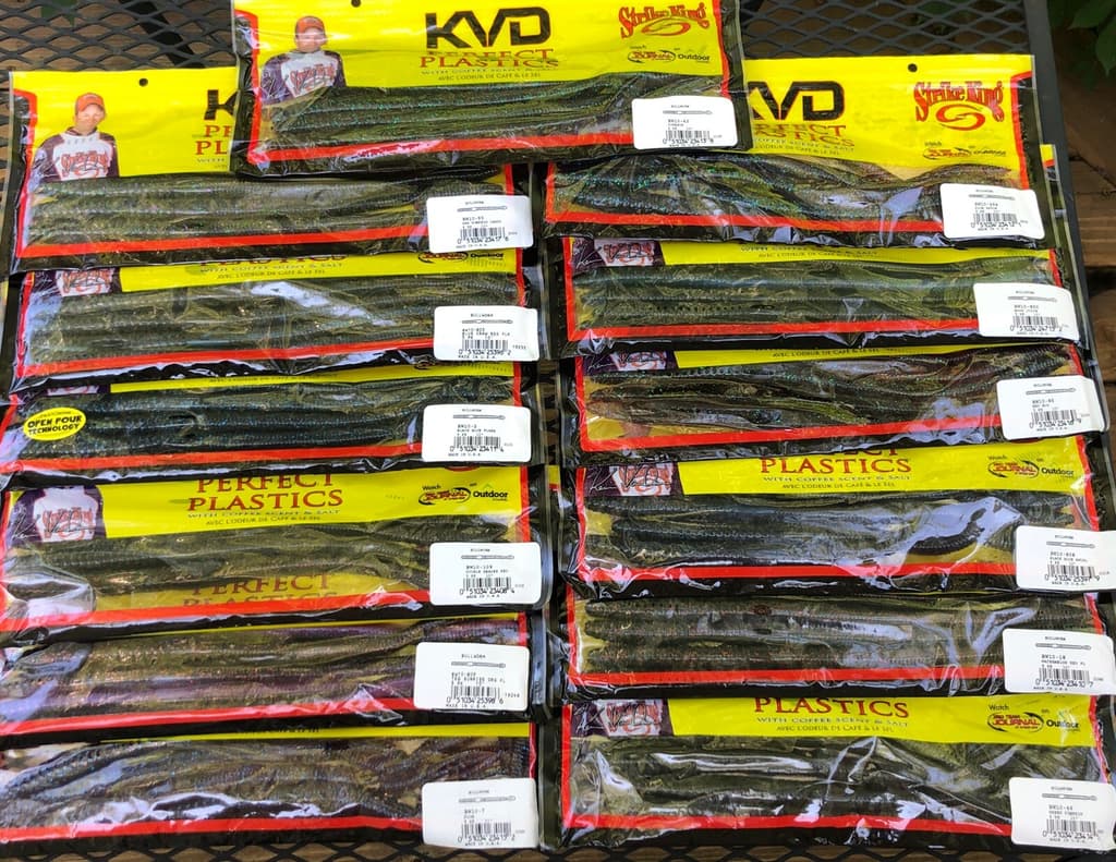 13 Colors/ Packs Strike King 10" Bullworm KVD Perfect Plastics Fishing Lure S5 - Image 1