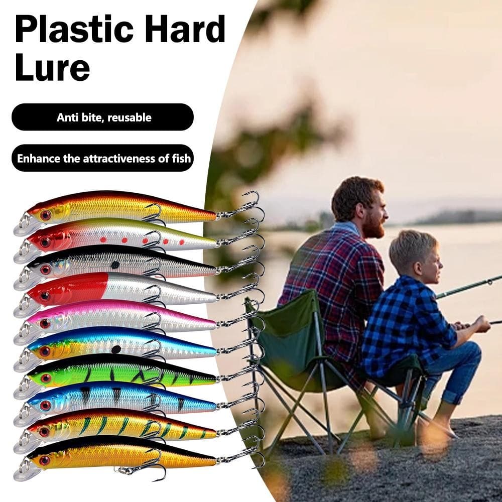 10 Color Lure Plastic Hard Bait Biomimetic False Bait Accessories; Lure O2W0 - Image 1