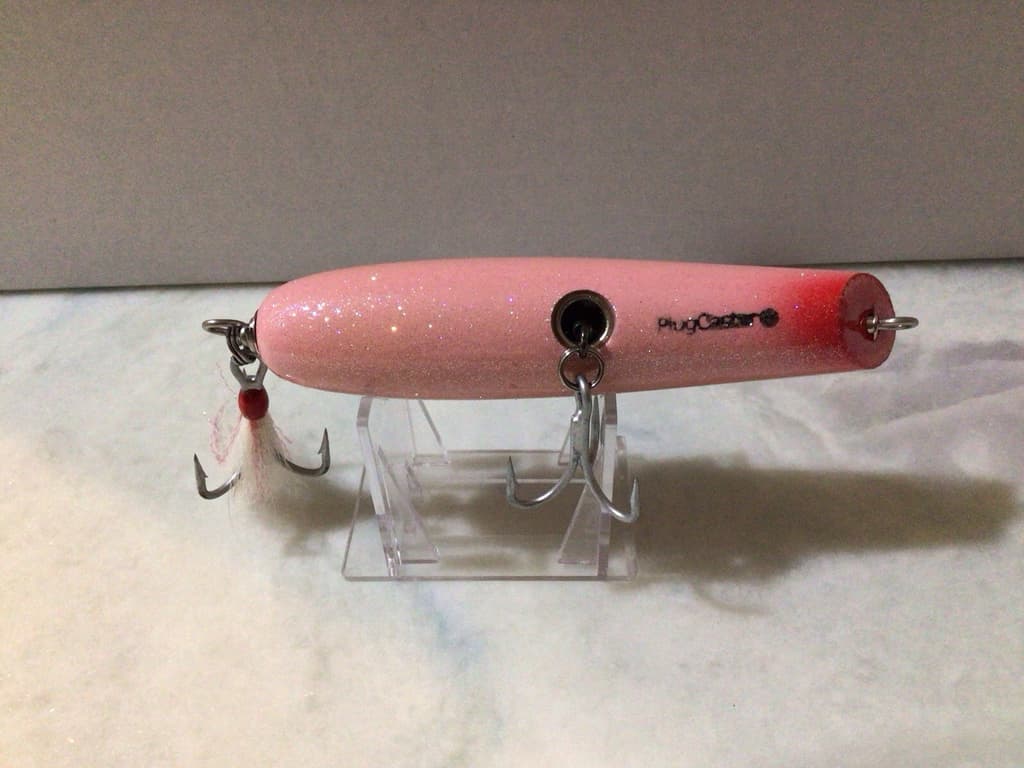 Plugcaster Pencil Poppers. Lot of 3. Saltwater Lures. Pink. New & Used. - Image 5