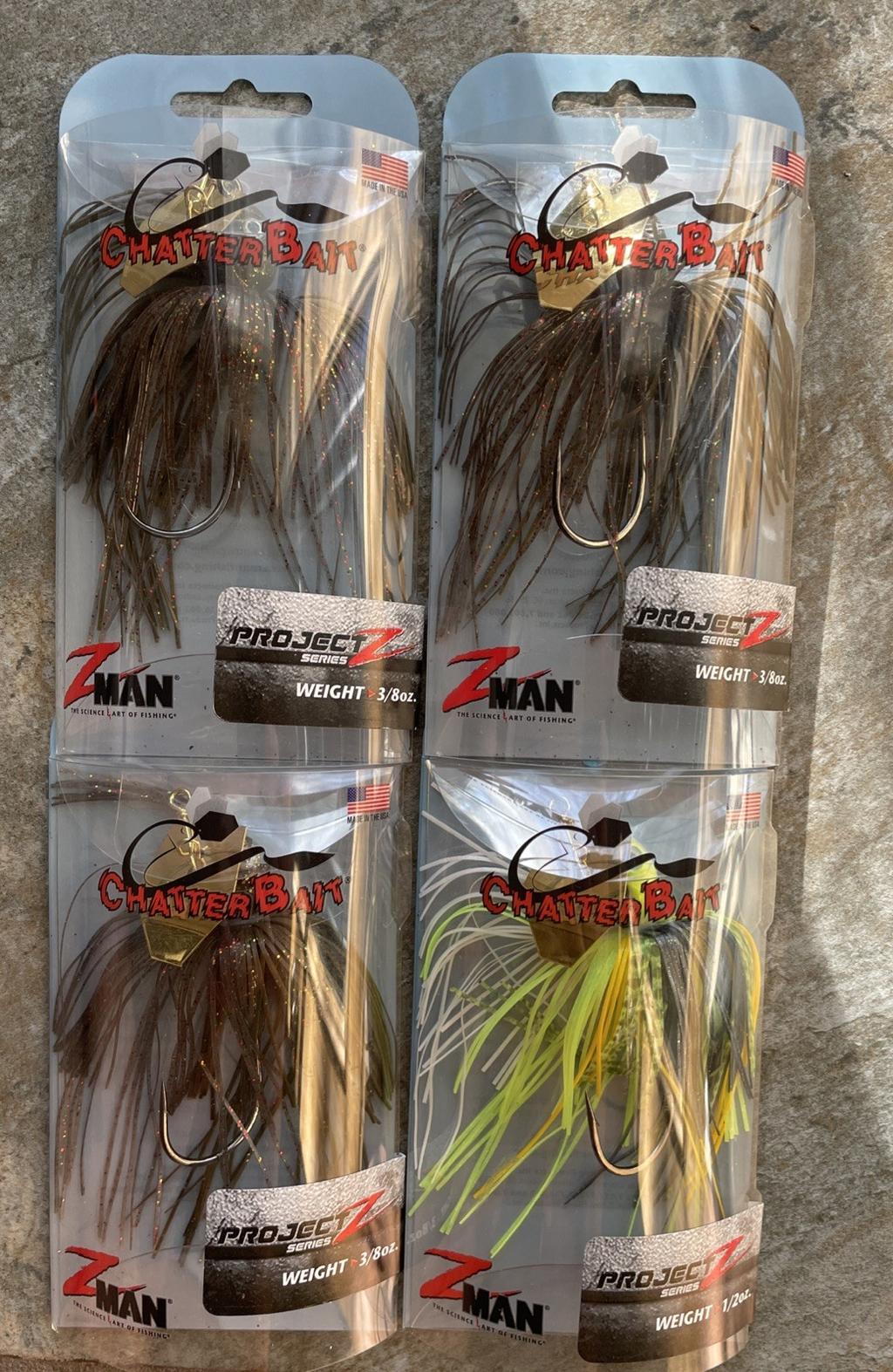 4 Z-Man Project Z 3/8oz. Chatterbait Spinnerbaits Fishing Lures S31 - Image 1