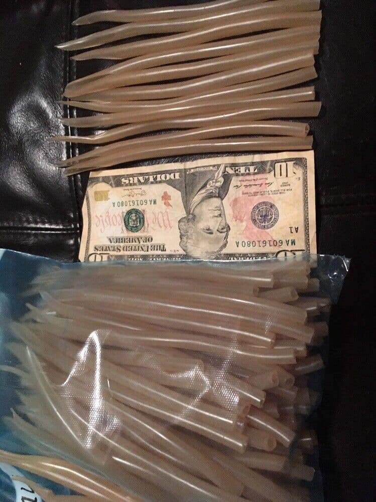 97pc Lot Surge Tube Nat Latex Color Striper Trolling Lure #3NL Bulk Mustad 31022 - Image 1