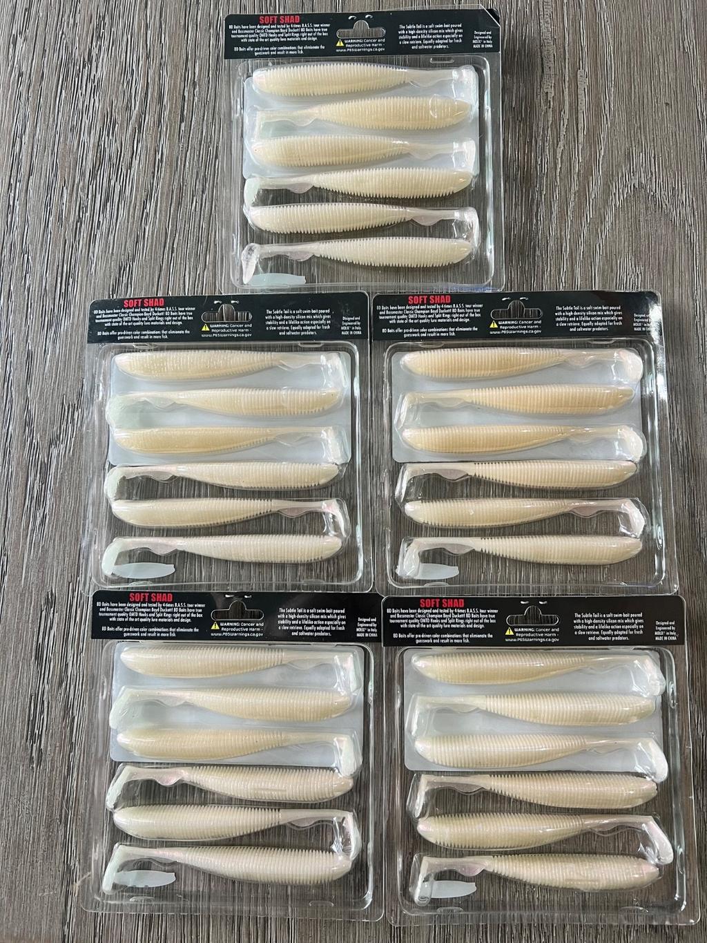 Duckett BD Subtle Tail 4.5inch Soft Plastic Swimbaits - 5 PACK LURE BUNDLE! - Image 3
