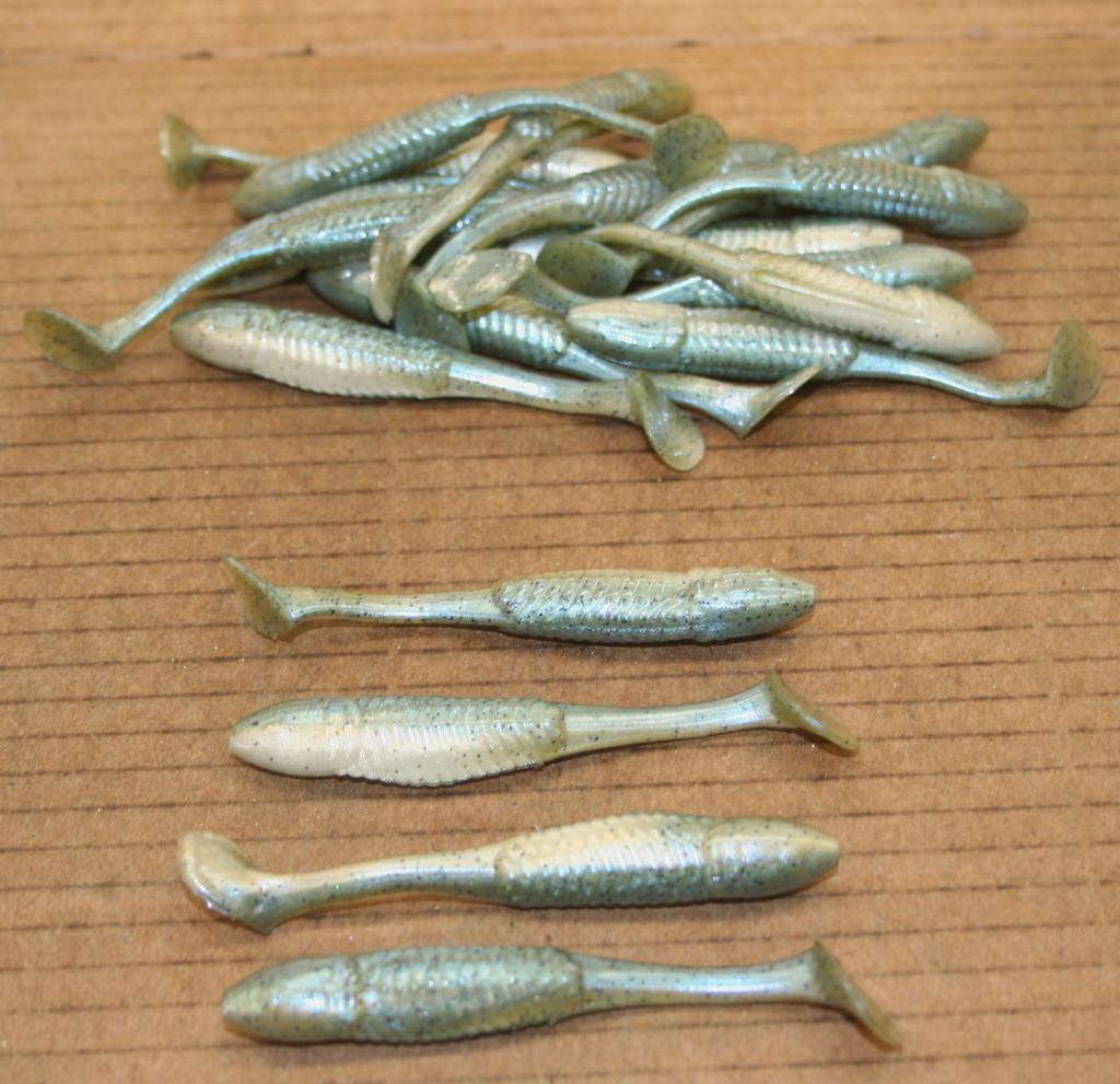 3.5" Swim Minnow Grey Ghost Paddle Tail Swimbait Trailer for A Rig 50 pack - Image 5