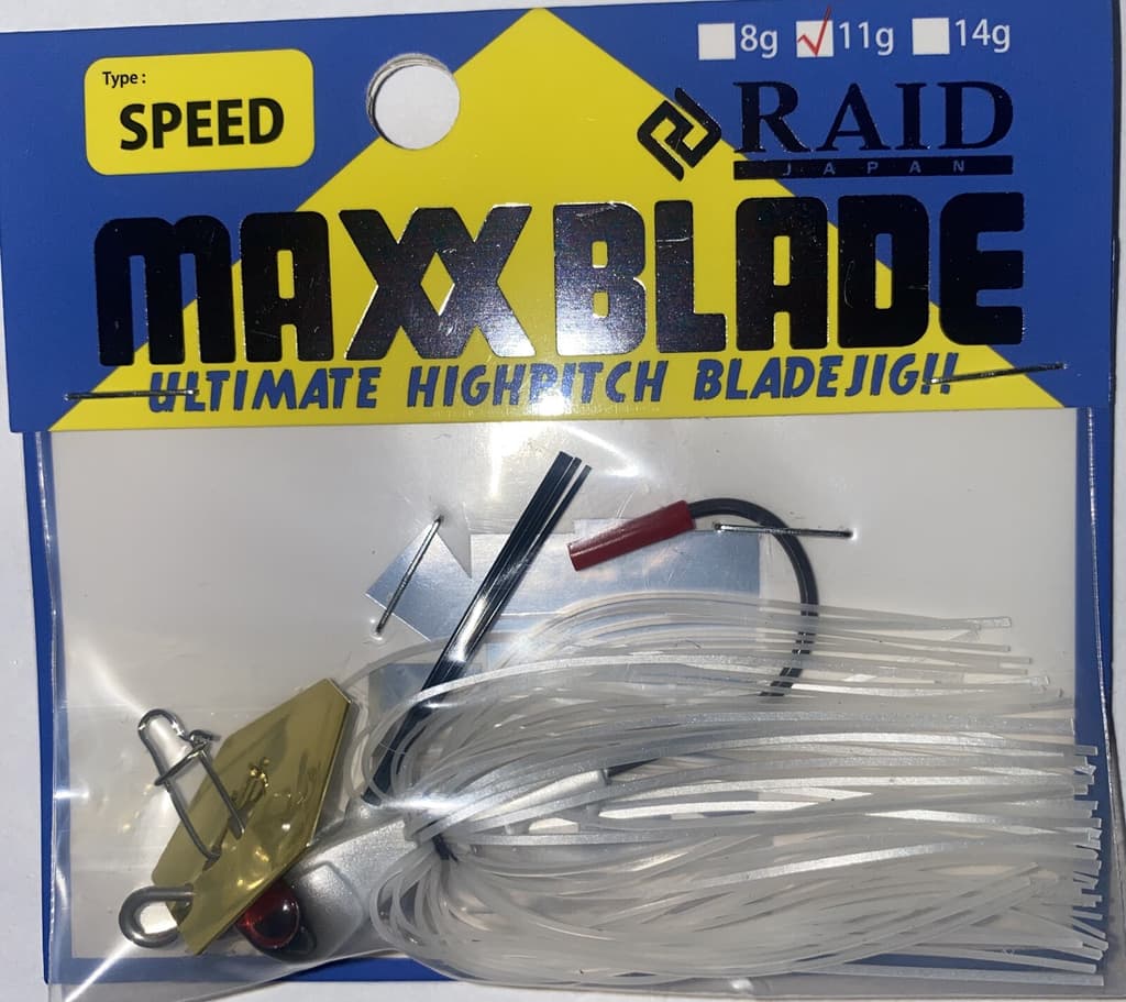 Raid Japan Bladed Jig Maxx Blade Type-Speed 11g 06 Pearl White Chatterbait  - Image 1
