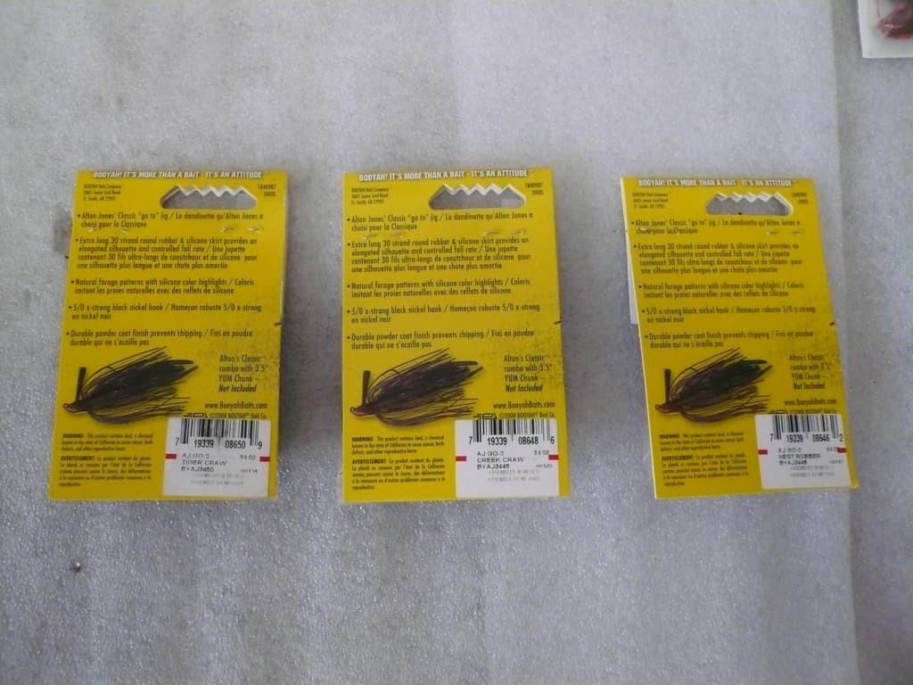 Lot of 11 Pieces Assorted Booyah 3/4 Ounce A Jig Fishing Lures - Image 2