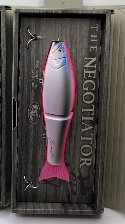 LIMITED Roman Made Negotiator Japan Glide wood swimbait rare lure NIP handmade 2 - Image 2