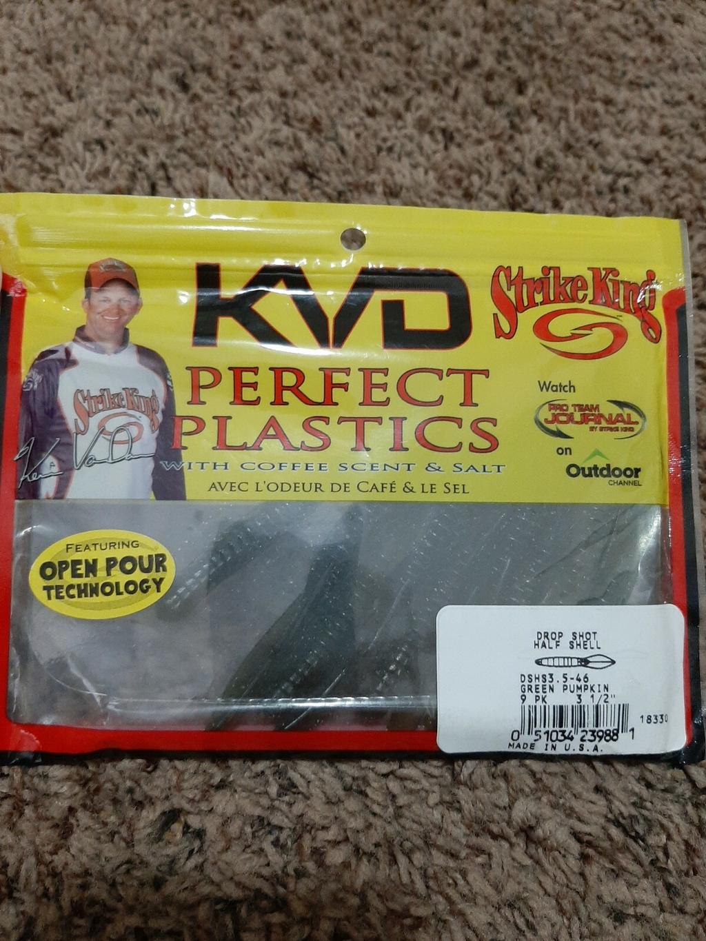 Strike King DSHS3.5-46 Drop Shot Half Shell 3.5" Green Pumpkin 9 Per Pack - Image 5