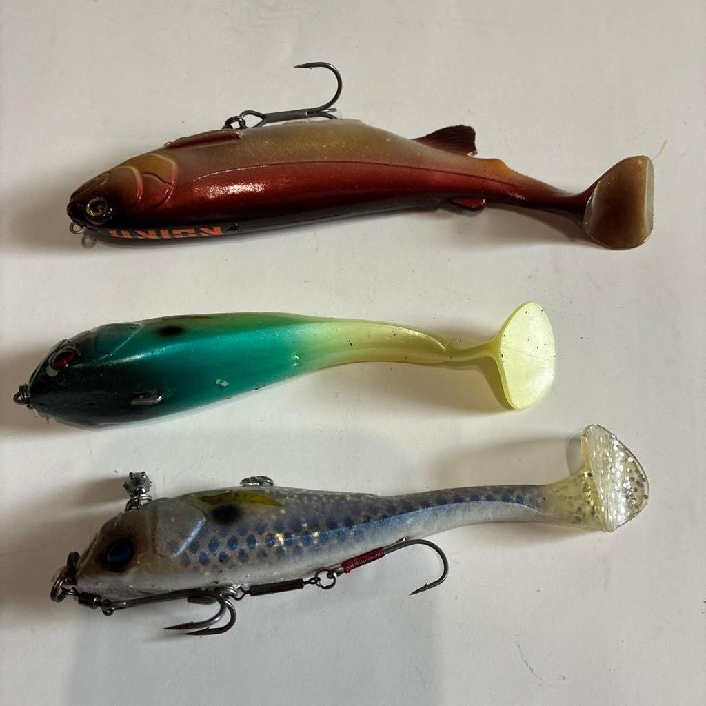 Swimbait Set of 2 Dunkle 5×2 Lures Fish Fishing Baits Not Union Swimmer - Image 2