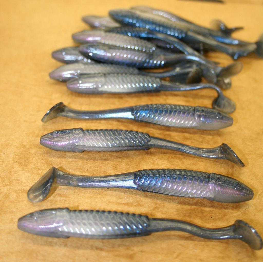 5" Swim Minnow Pro Blue Red Pearl Paddle Tail Swimbait Trailer for A Rig 50 pack - Image 5