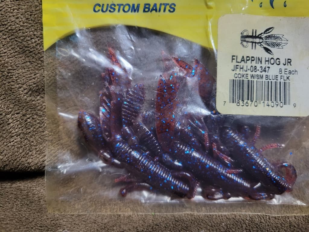 Gary Yamamoto Flappin Hog Jr Junior Jfhj-08-347 Coke W Sm Blue - Image 3