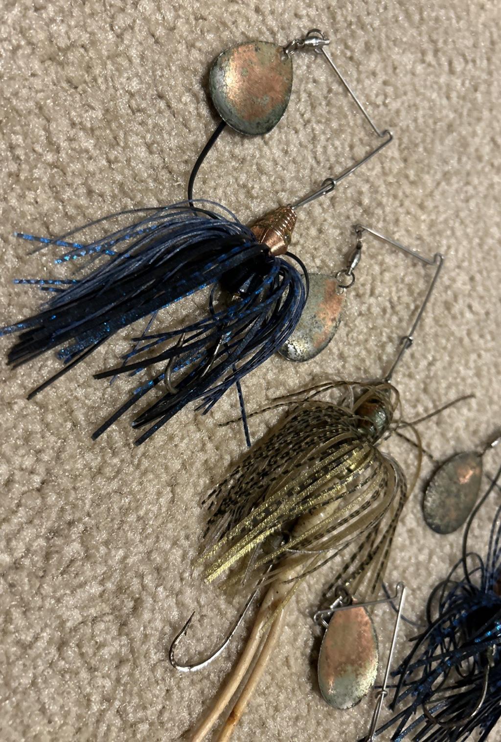 5 Okiebug Gator Bug Spinnerbait 5/8 Shad Black Blue Gold Gatorbug Assortment - Image 3