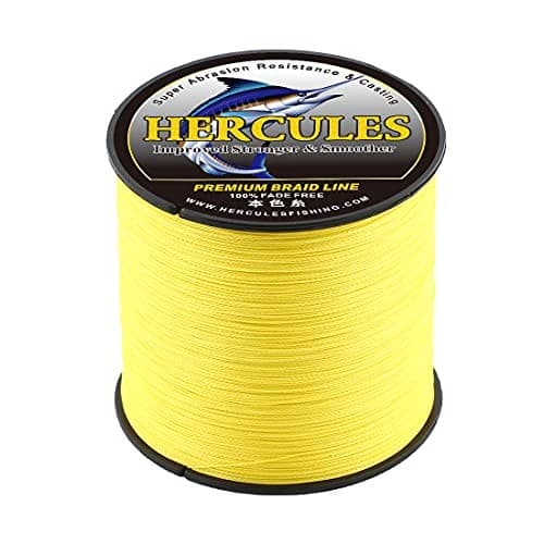 NEW HERCULES PE Fishing Line 4-strand No1.5 1000m 9.1kg/20lb 0.2mm Yellow - Image 4