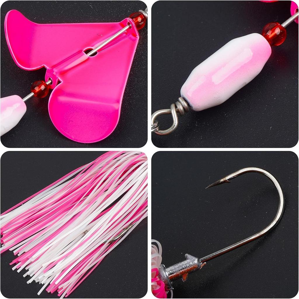 Fishing Buzzbait Lures Bass Spinnerbait Kit Buzz Bait Small, B- 6pcs - Image 4