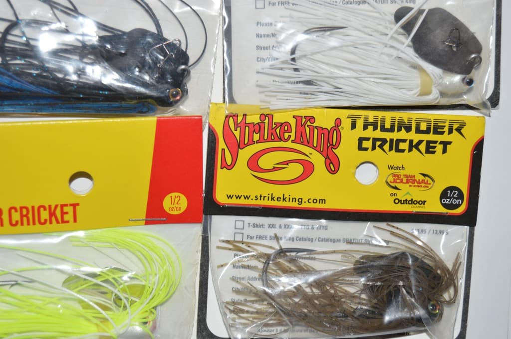 6 lures strike king thunder cricket bladed vibrating swim jig 1/2oz assortment - Image 4