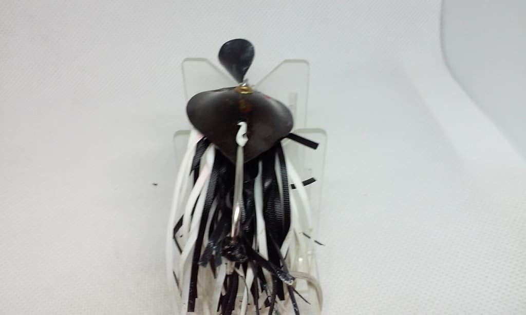 Vtg Lurh Jensen HERB'S Dilly BUZZ Spoon Black Buzzbait Topwater 5/8 Fishing Lure - Image 9