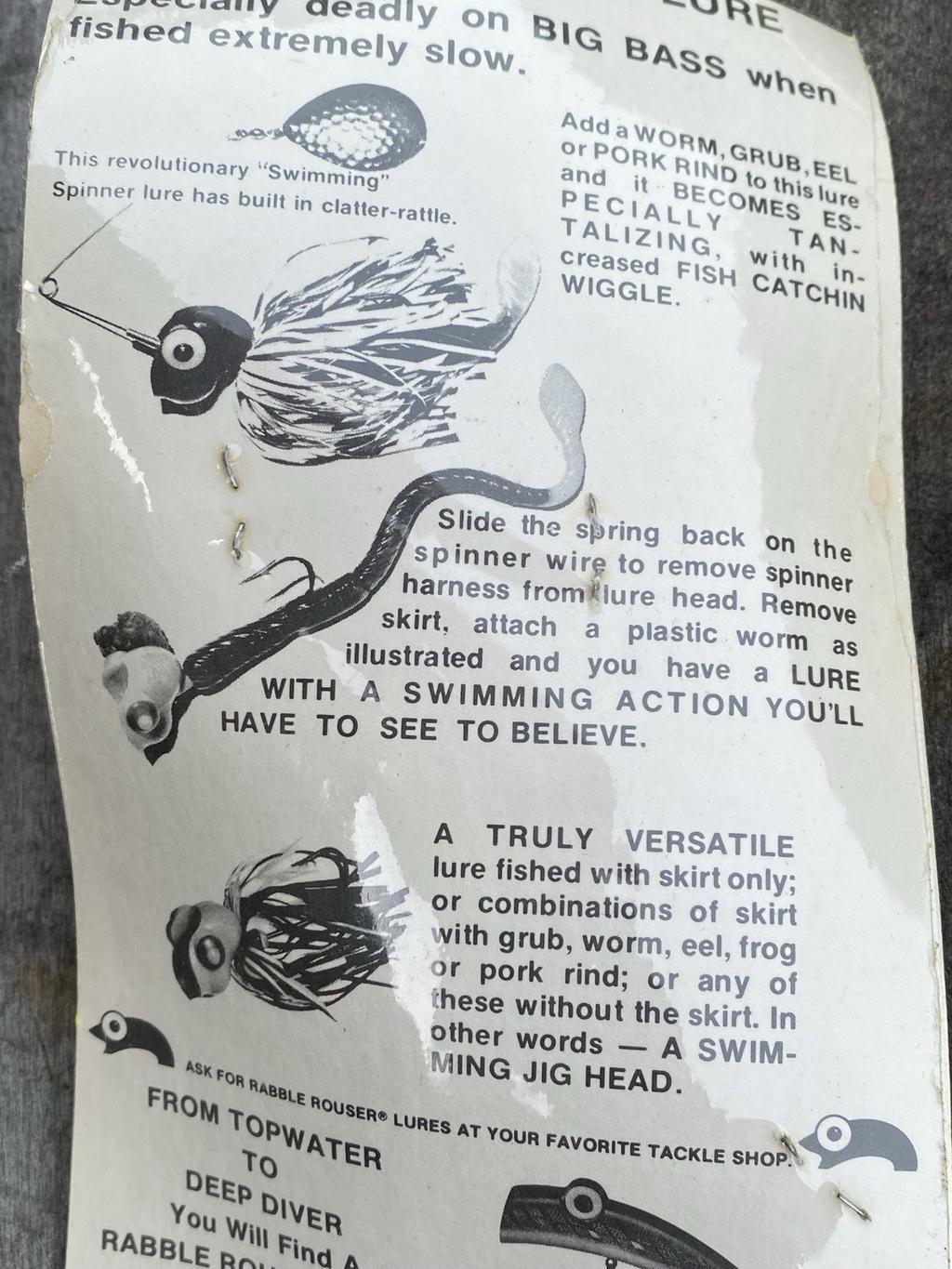 SUPER TUFF FIND!!UNKNOWN FISHING FUN 🤩RABBLE ROUSER SPINNERBAIT  🎣 LURE€ - Image 3