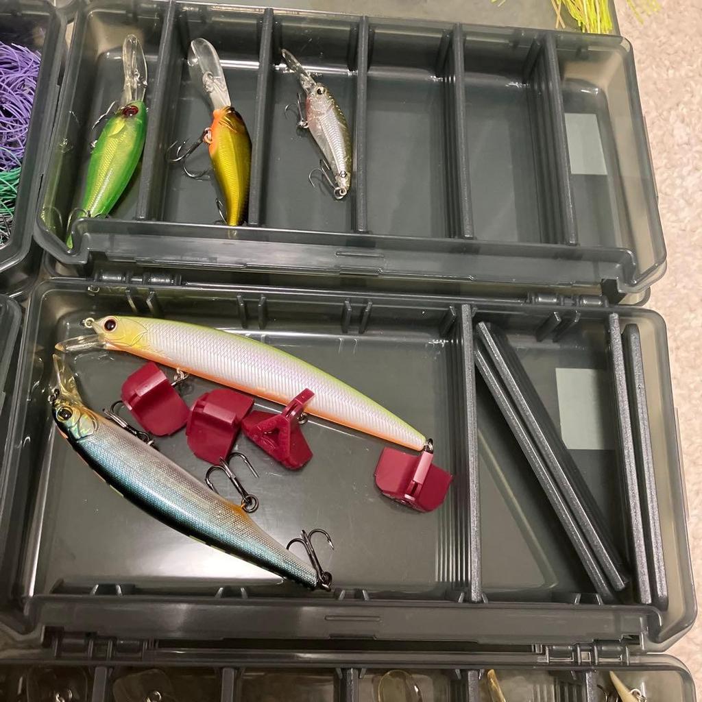 Bass fishing retirement settackle box, hard lures, soft lures, bait reel, etc. - Image 13
