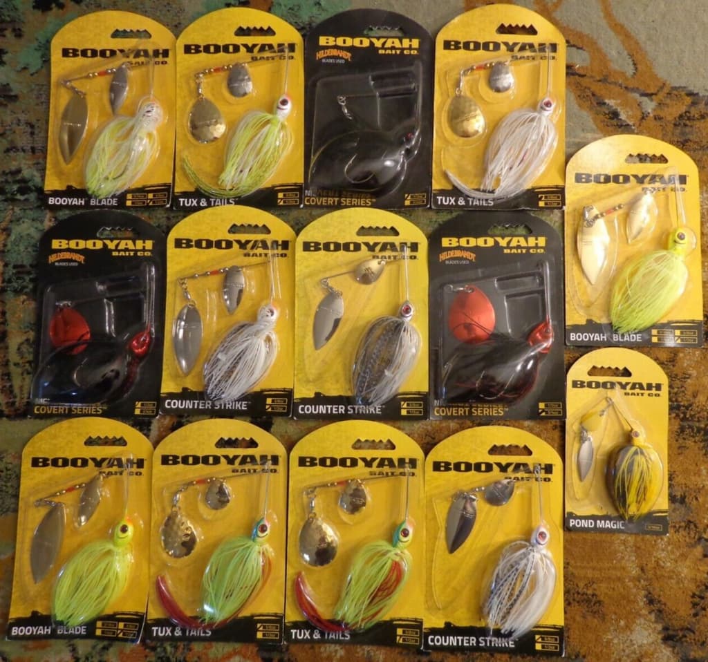 Lot of 14 New Assorted Booyah Bait Co. Spinnerbait Fishing Lures (#1) - Image 1