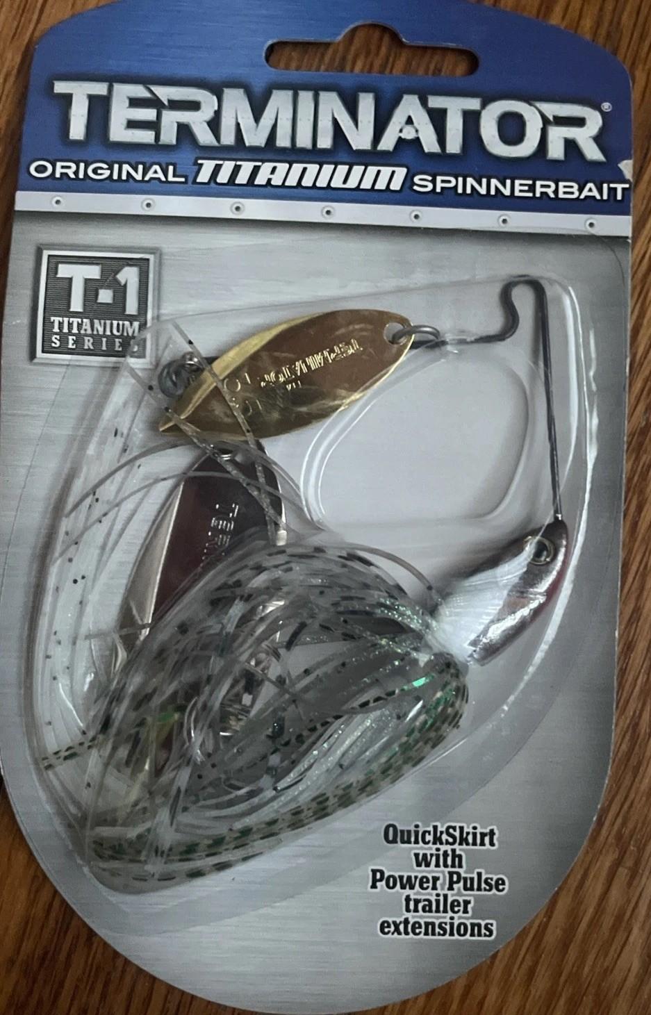 DISCONTINUED TERMINATOR T-1 TITANIUM 3/8 OZ SPINNERBAIT Emerald Shiner! New - Image 1