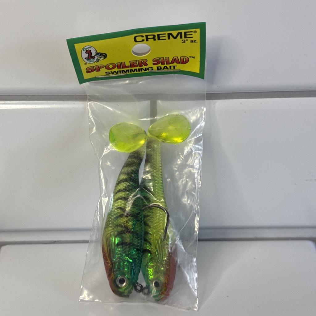 Creme Spoiler Shad 3" Swimbait FireTiger 2pk. - Image 1