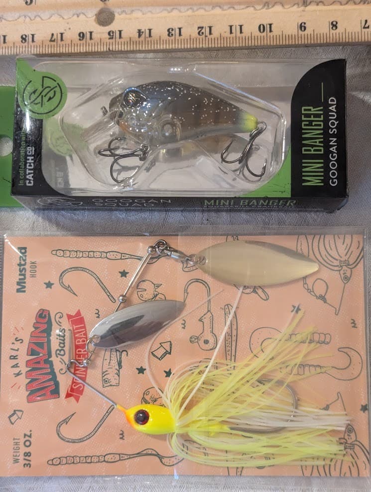 Lot Of 5, (2) spinnerbait, googan klutch lipless, Clickbait chatterbait, popper - Image 2