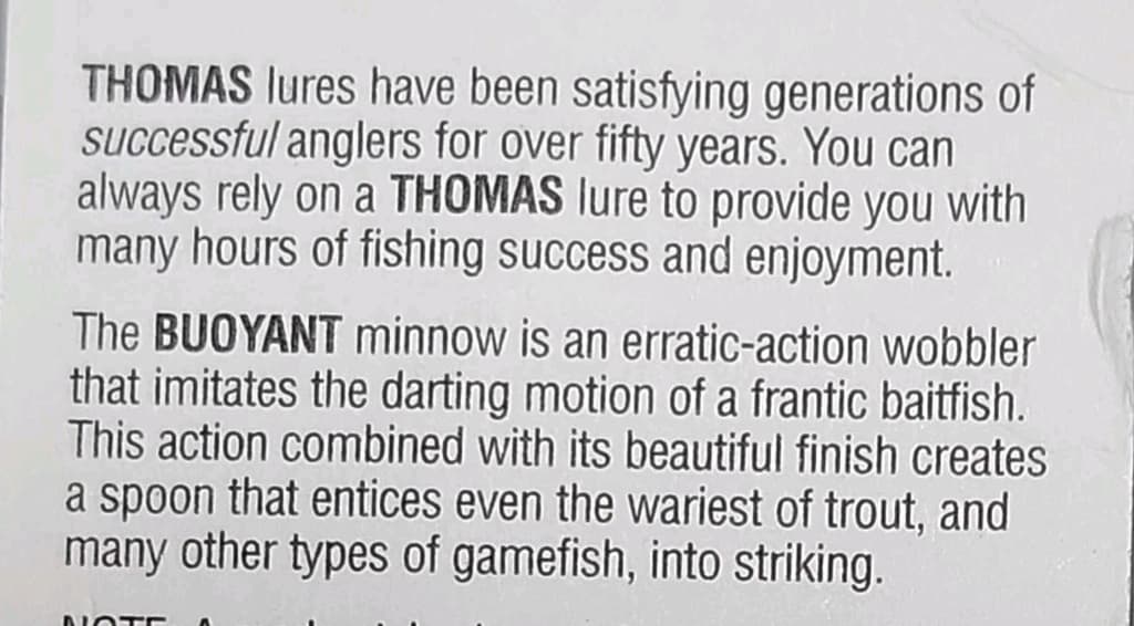 3 Fishing Lures Thomas Buoyant Spoons & Worden's Original Rooster Tail ⅙-⅑oz - Image 8