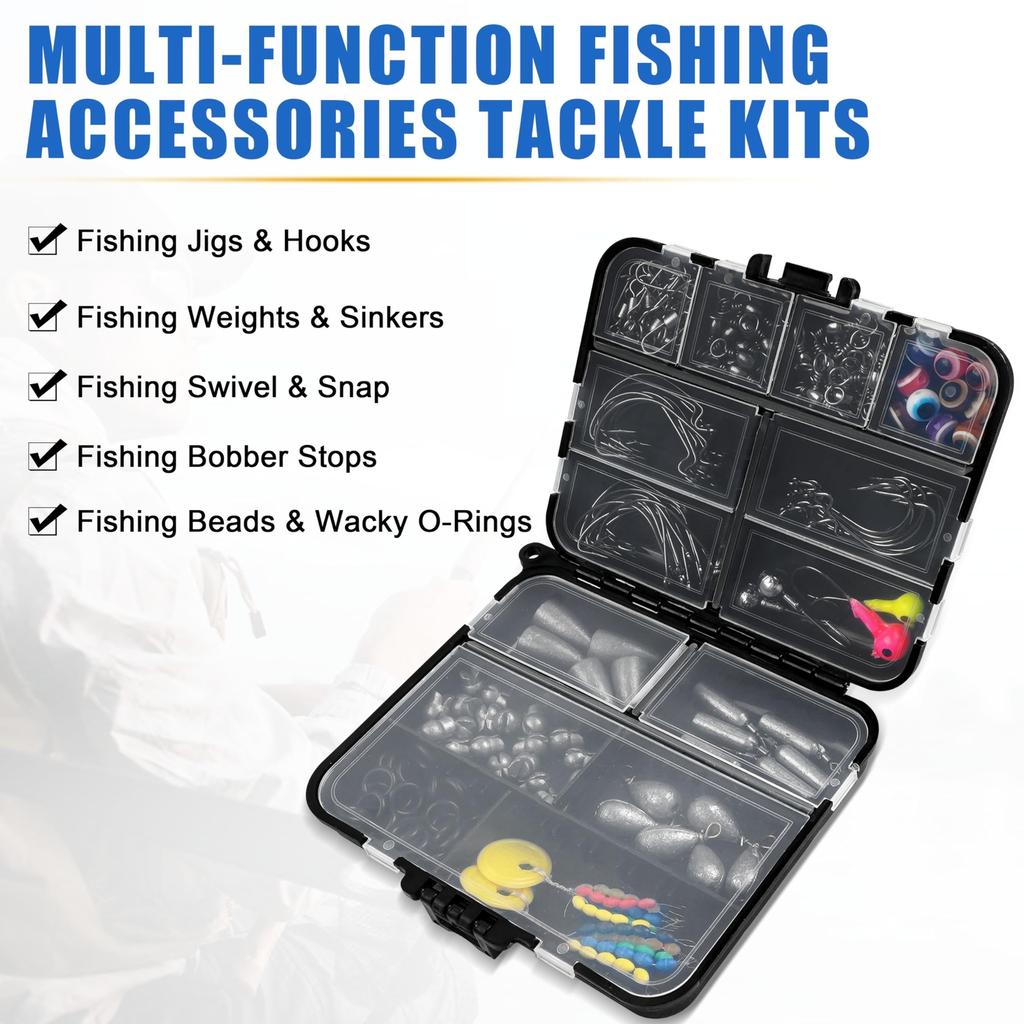 Fishing Accessories Fishing Tackle Box with Tackle Included Fishing Hooks Bob... - Image 3