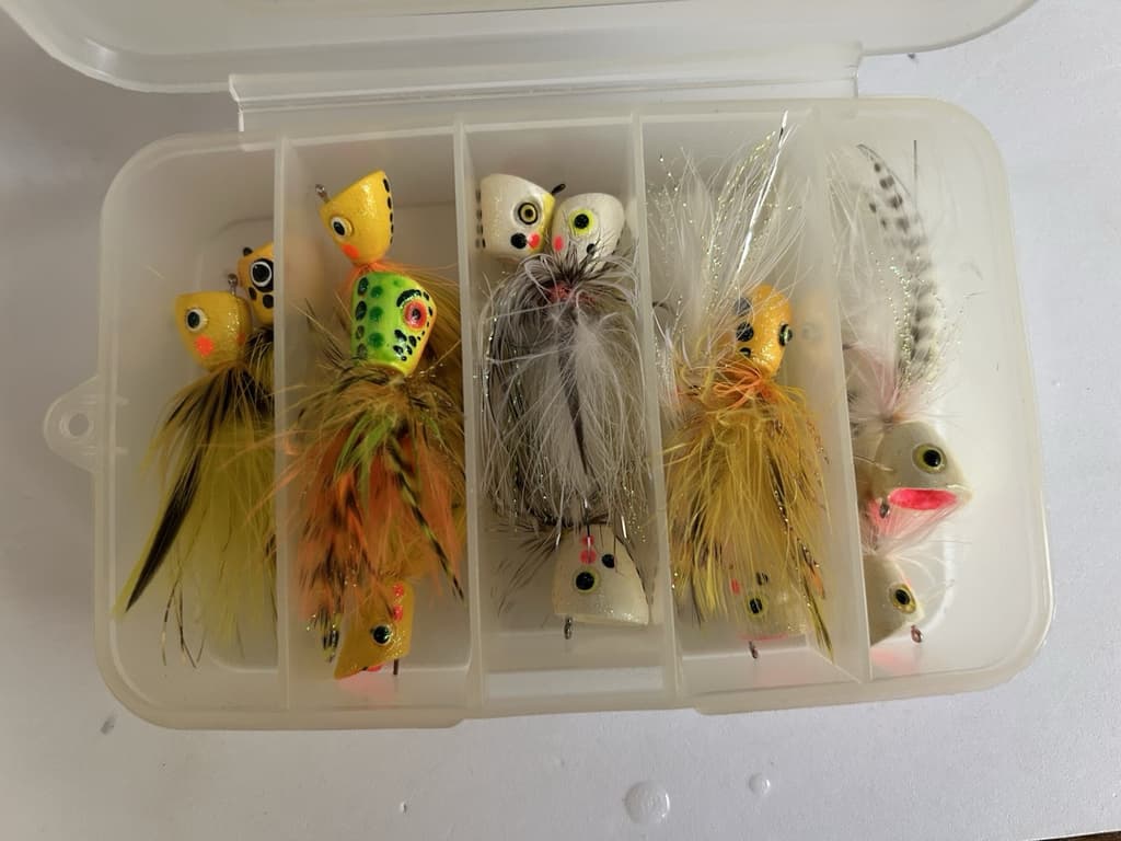 Custom Fly Fishing poppers tied by Dave Whitlock - Image 1