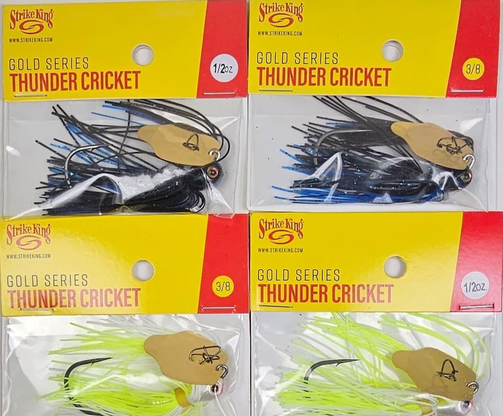 (Lot of 6) Strike King Gold Series Thunder Cricket Vibrating Blade Jig 3/8-1/2oz - Image 2