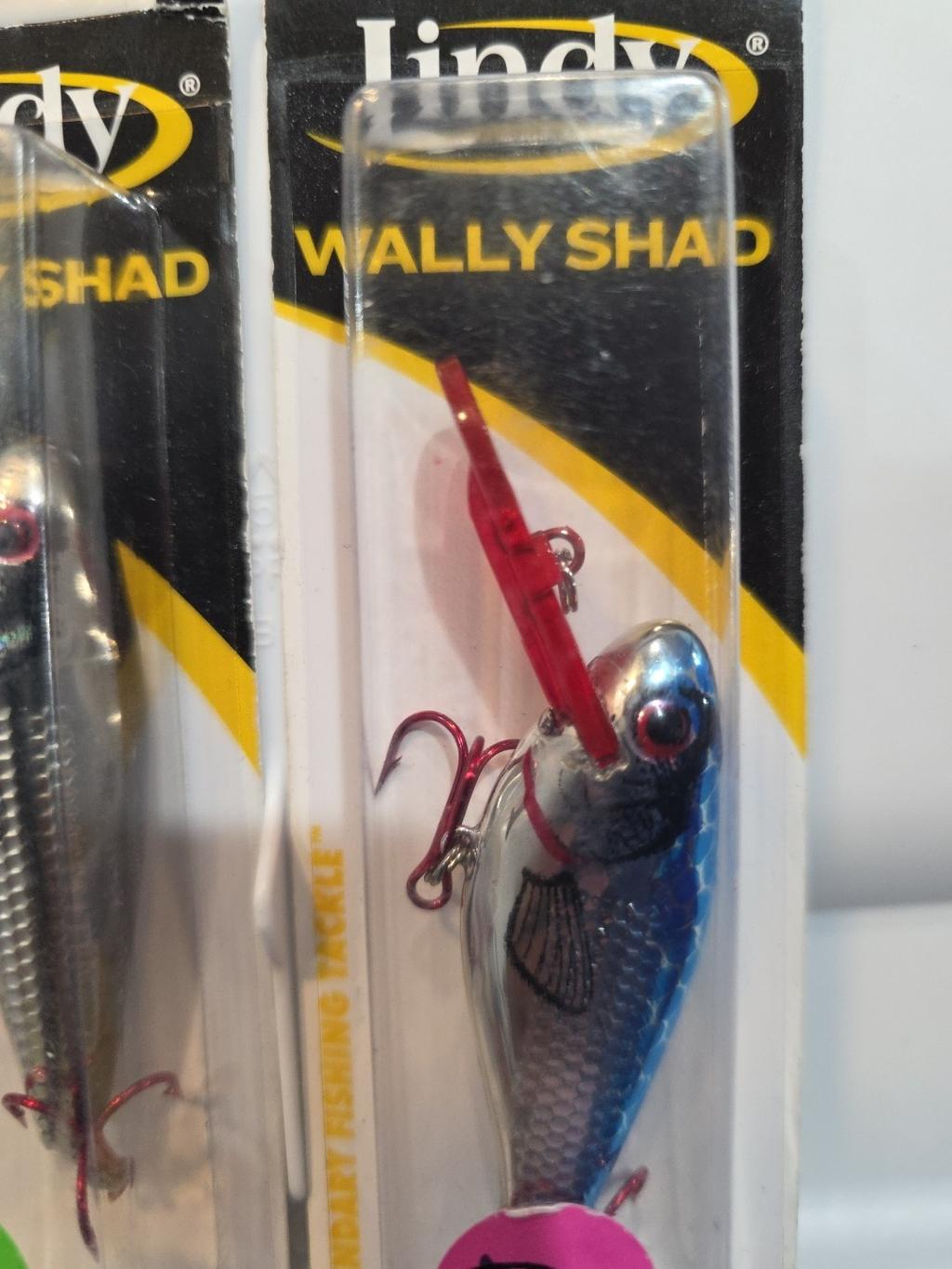 Lot of 3- Lindy Wally Shad 2.5" Blu, Firetiger, Silver Blk 1/3oz Bass Crankbait  - Image 9