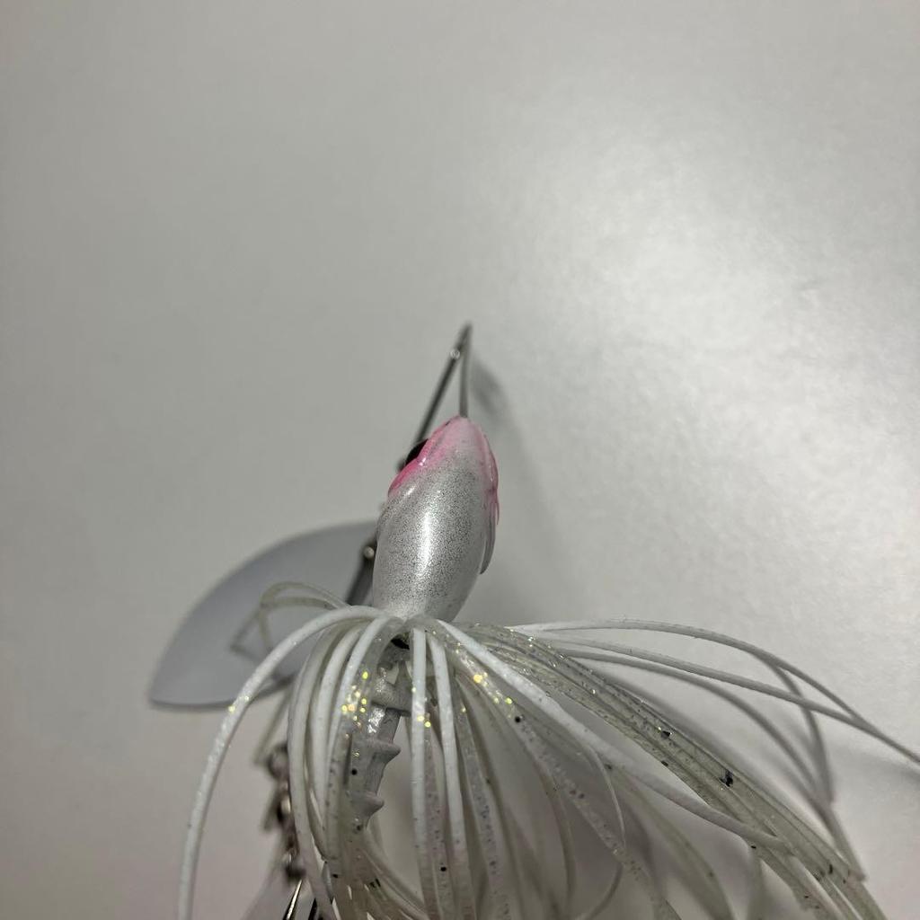 OSP High Pitcher MAX white spinnerbait by Namiki and Kawamura, Beeble - Image 6