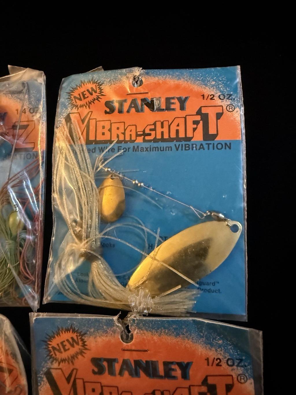 4 Vtg Mixed Lot 1/2 1/4 Oz Stanley Vibra Shaft Spinnerbaits Buzzbait VS12 VB14 - Image 4