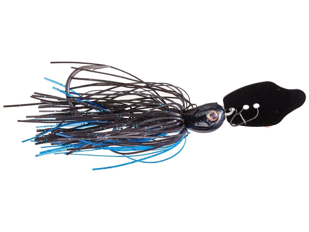 (12) Strike King 5/8 Oz Thunder Cricket Bladed Vibrating Jigs Black Blue New - Image 2
