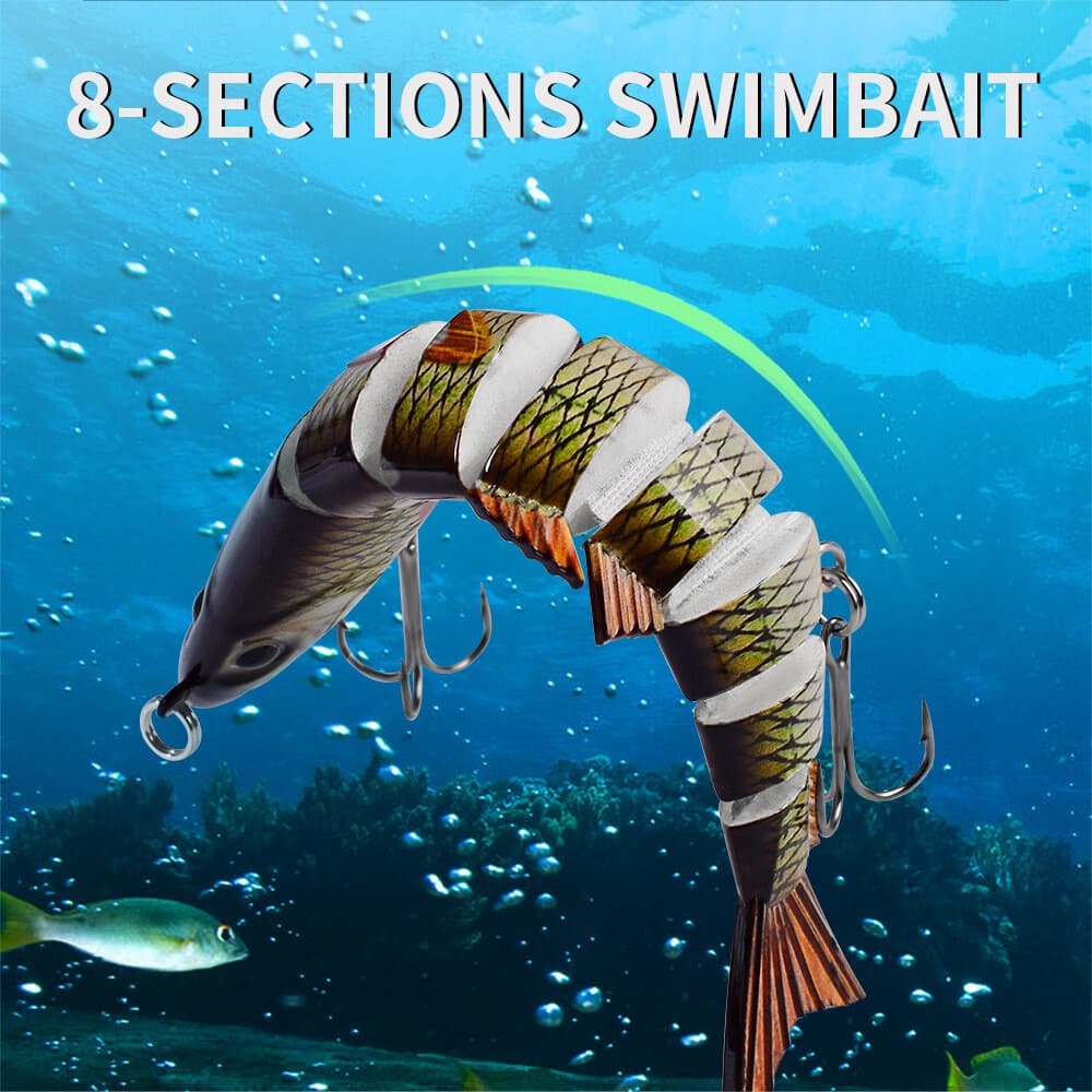 6PCS 21.5g Multi Jointed Bait 8-Segment Fishing Lures Swimbait Bionic Wobbler - Image 11