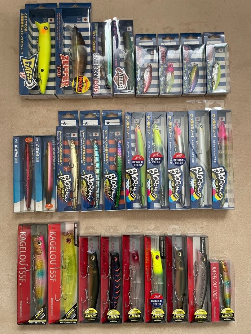 Sea bass lure set, 27 items in total, Blue Blue, Megabass, Jumprize - Image 1