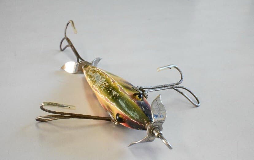Heddon 1500 DUMMY DOUBLE 1910's Rare Minnow Wood Old Lure Free shipping - Image 5