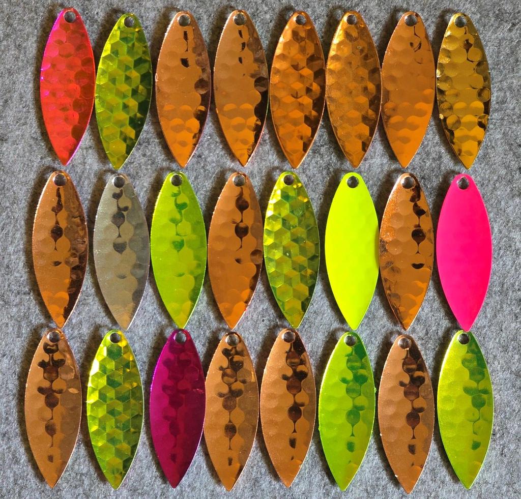 (Ct of 24) Kingfisher Tackle Willow Leaf #4 Spinner Designer Blade Tackle Craft! - Image 6