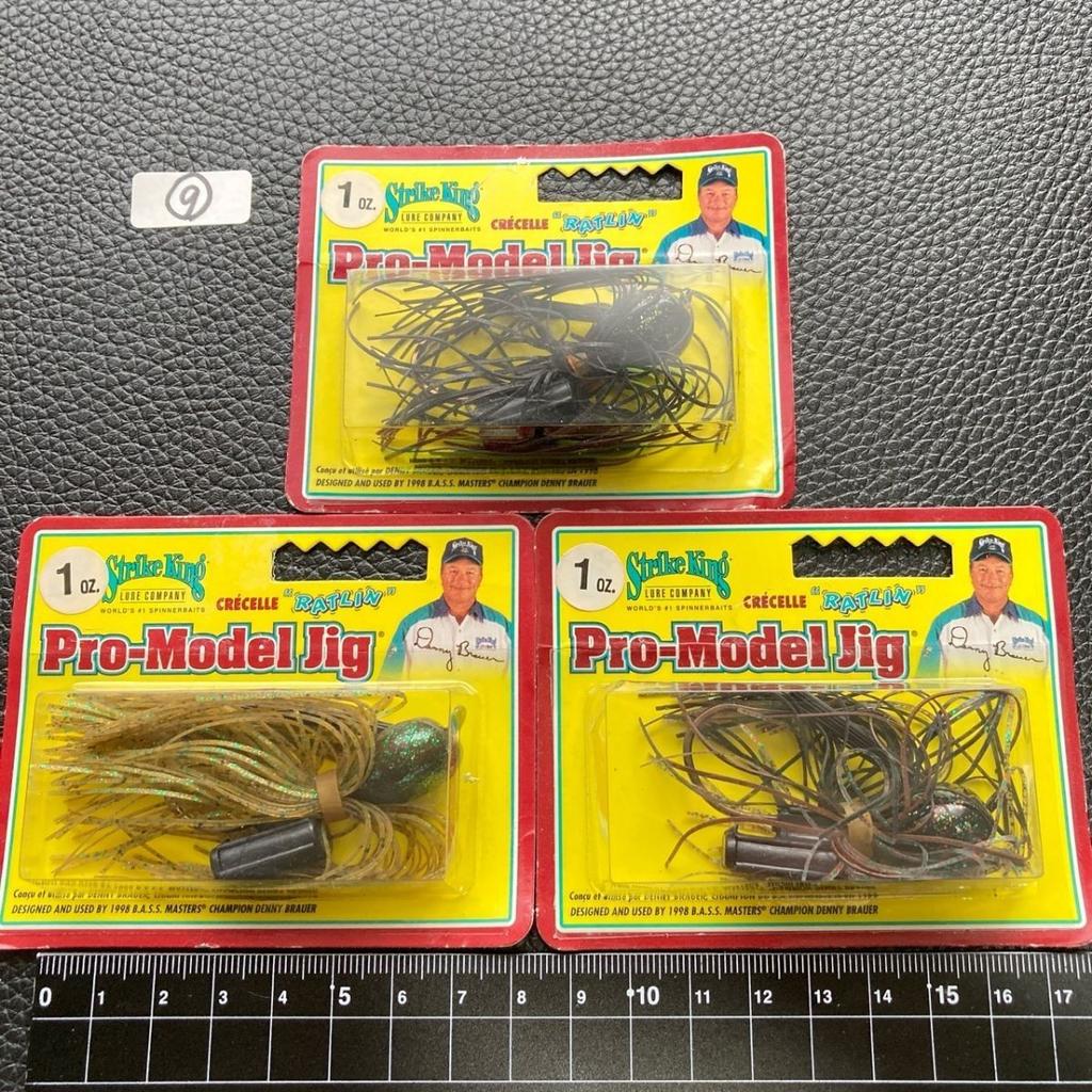 810162 New Strike King Rattling Pro el Jig 1oz 3 pieces set ⑨ Strike King Pro - Image 1
