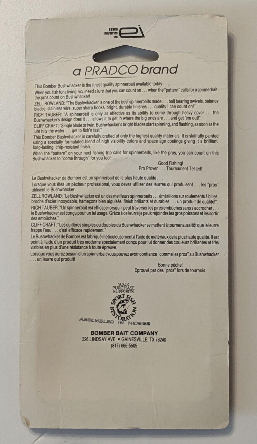 New 2 Official B.A.S.S. Spinnerbaits and Bomber Bushwhacker Spinnerbait Sealed - Image 8