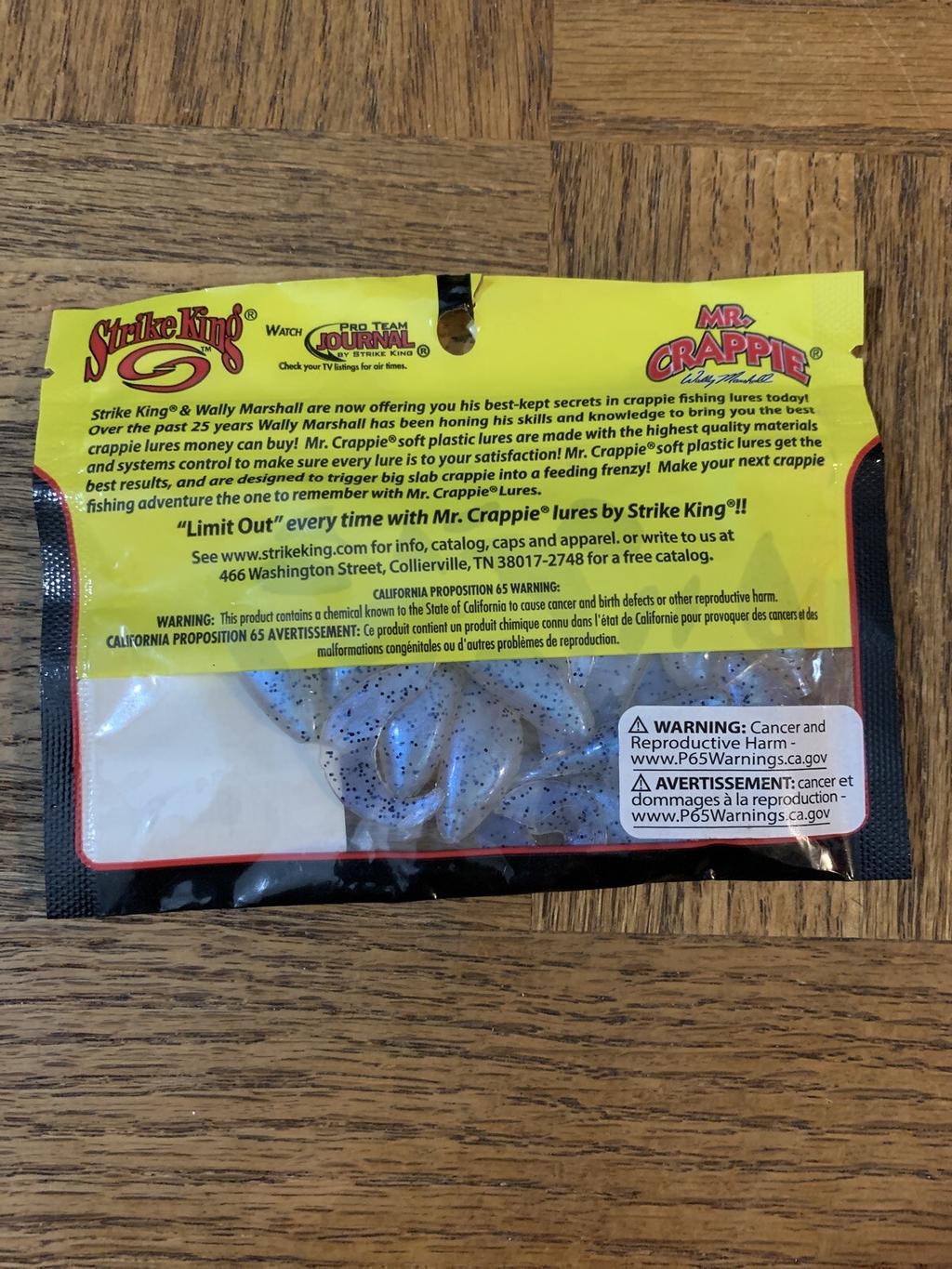 Mr Crappie Strike King Shadpole Curlytail Glimmer Blue - Image 4