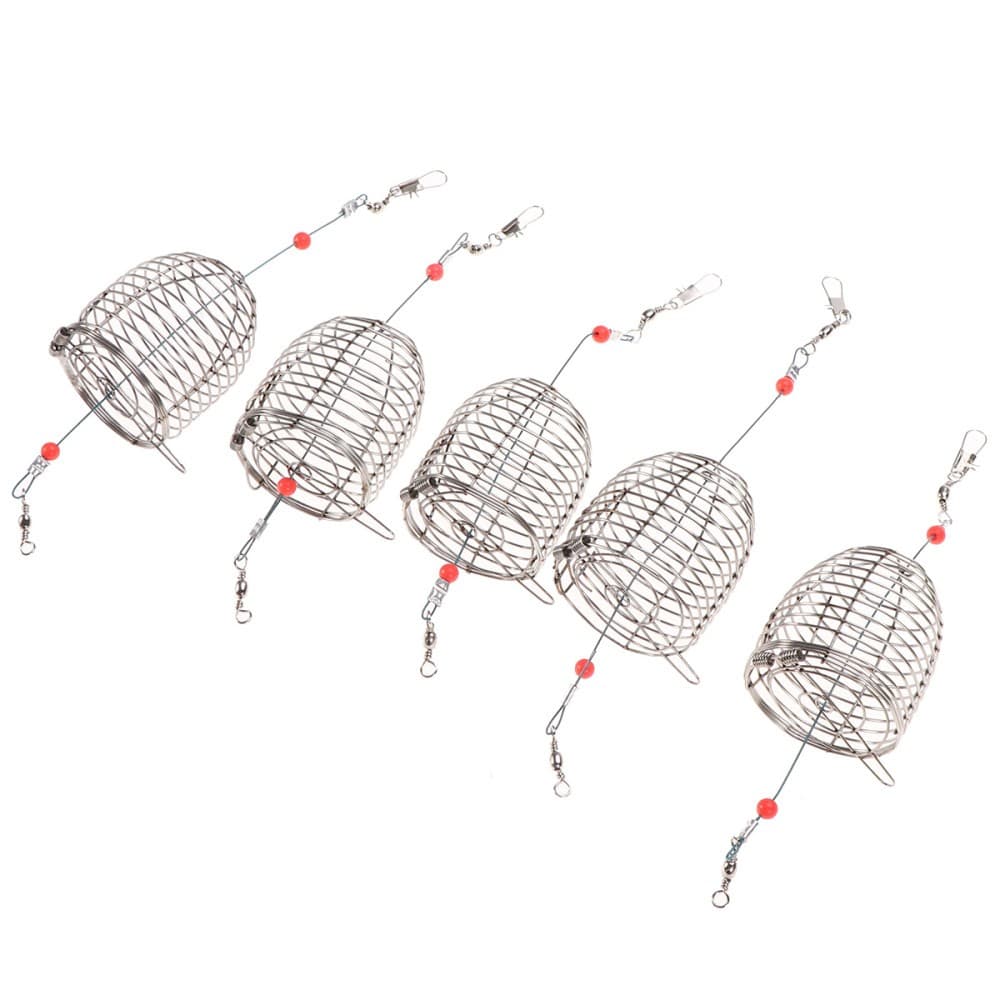 5 PCS Fishing Accessories Keeper Basket Carp Tackle Cage Feeder - Image 8