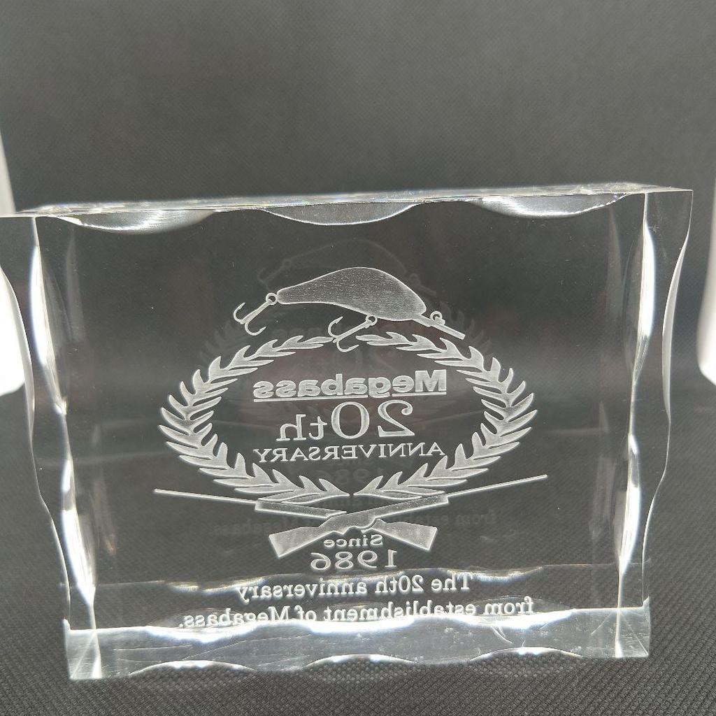 Megabass 20th Anniversary Crystal Trophy Collector's Item Used - Image 2