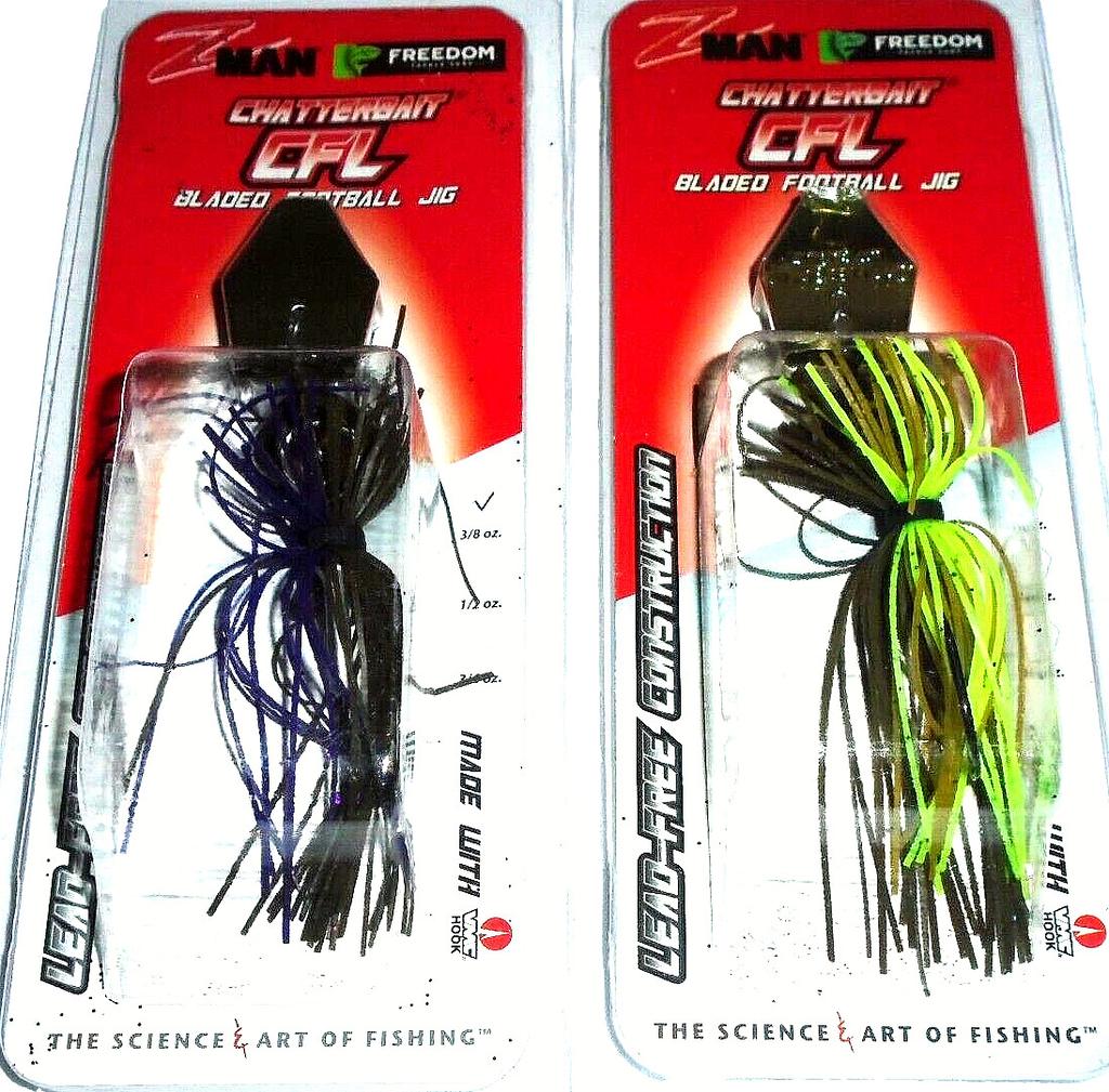 Z-Man Chatterbait 3/8 CFL Bladed Football Jig (Lot of 2-CFL-6) - Image 1