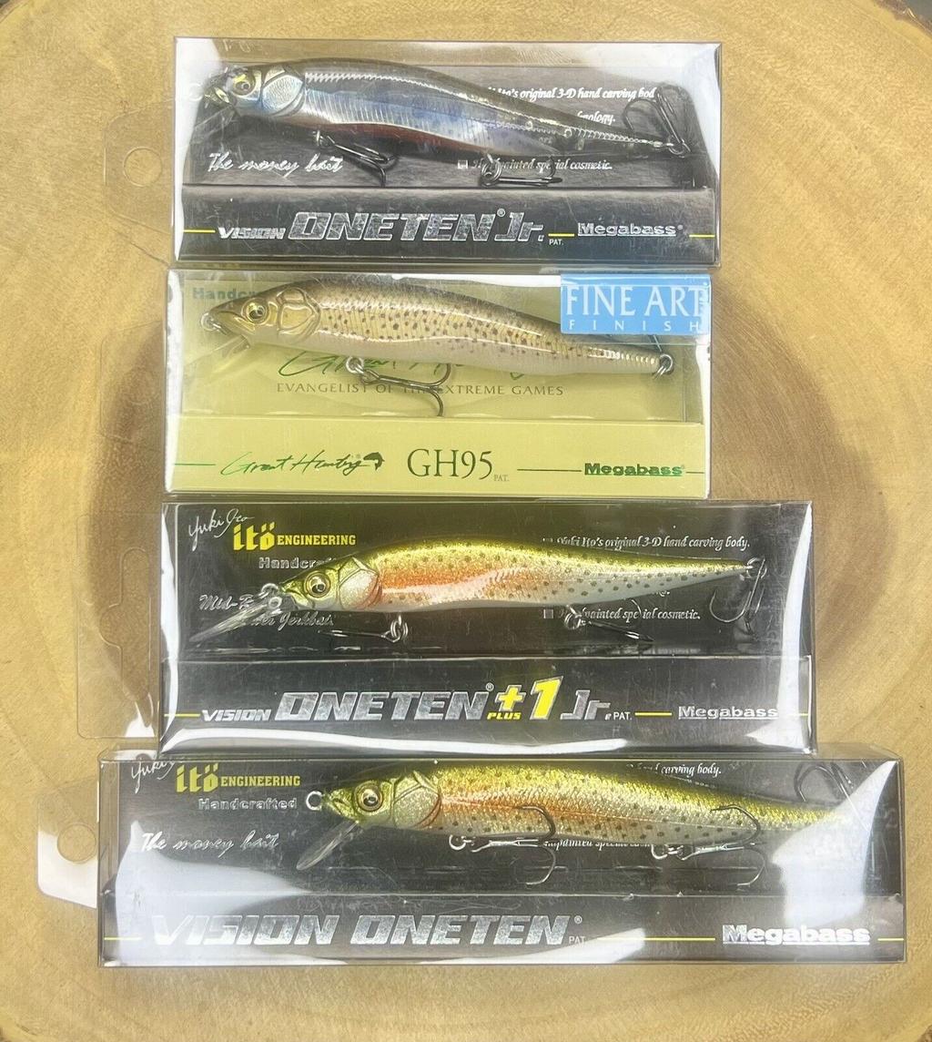 Megabass (Lot of 4) GH95, Vision 110 Jr, Vision 110 Jr+1, & Vision 110 Jerkbaits - Image 1